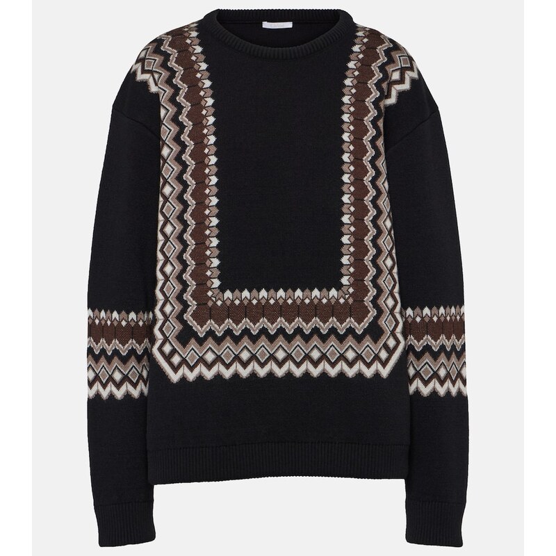 Chloe ChloÃ Wool-blend jacquard sweater
