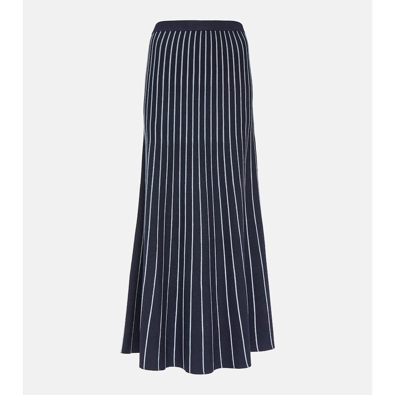 Gabriela Hearst Phelan striped wool and silk maxi skirt