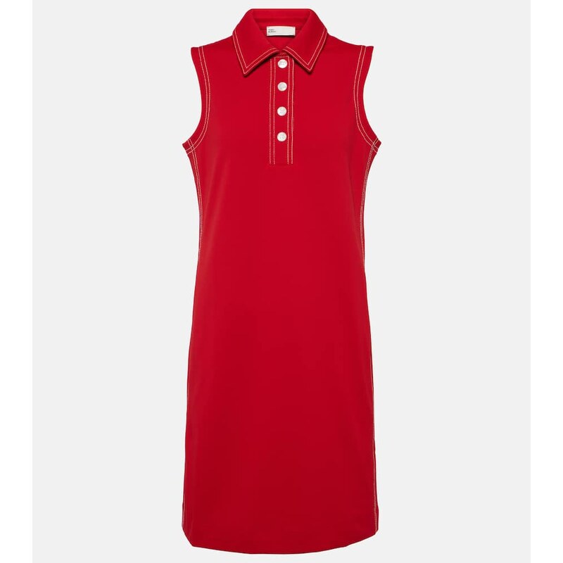 Tory Sport Contrast Stitch Polo minidress