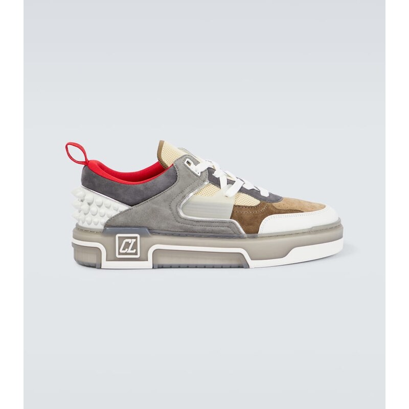 Christian Louboutin Astroloubi leather and suede sneakers