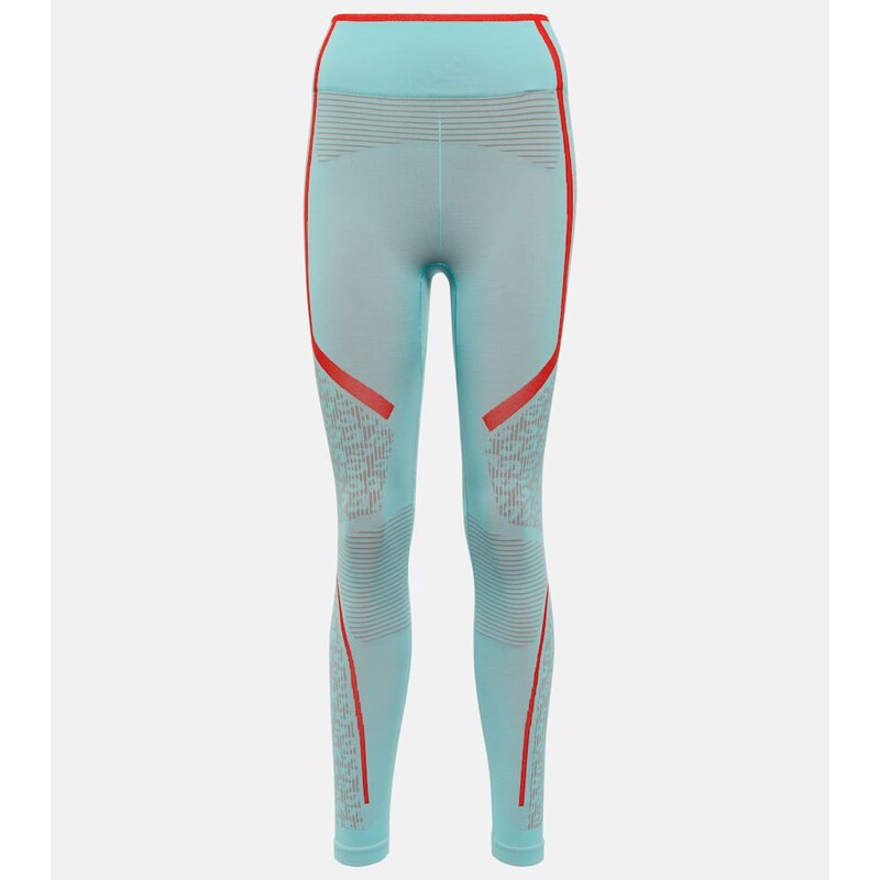 Adidas by Stella McCartney Logo waffle-knit leggings