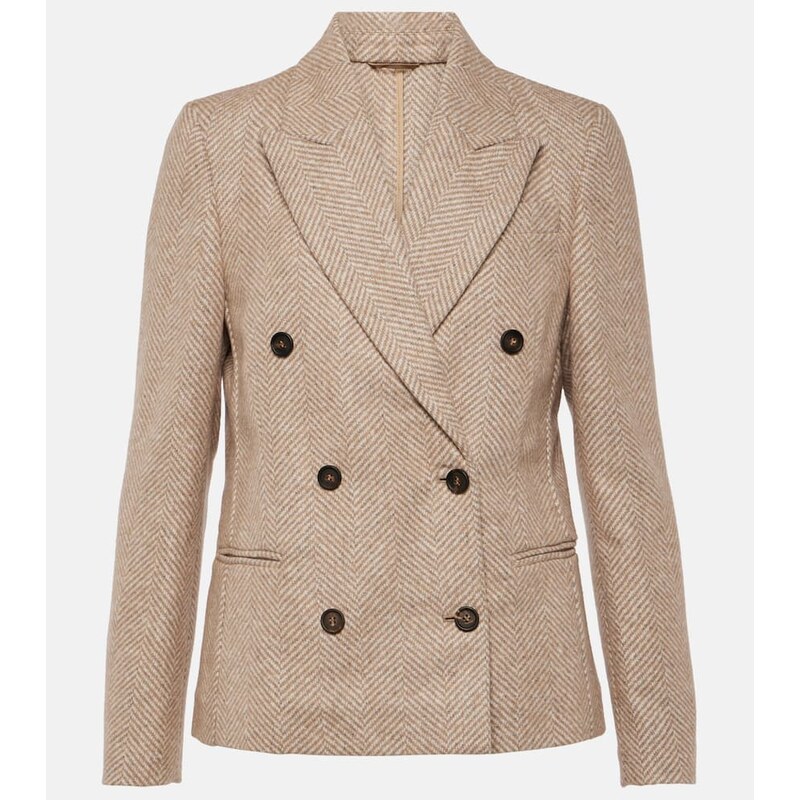 Blejzr Brunello Cucinelli, barva camel, drahá saka
