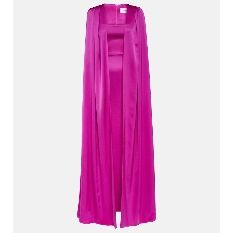 Alex Perry Caped satin gown