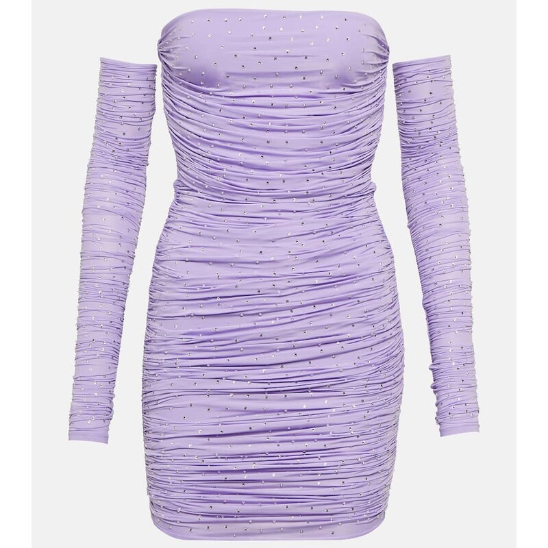 Alex Perry Crystal-embellished jersey minidress