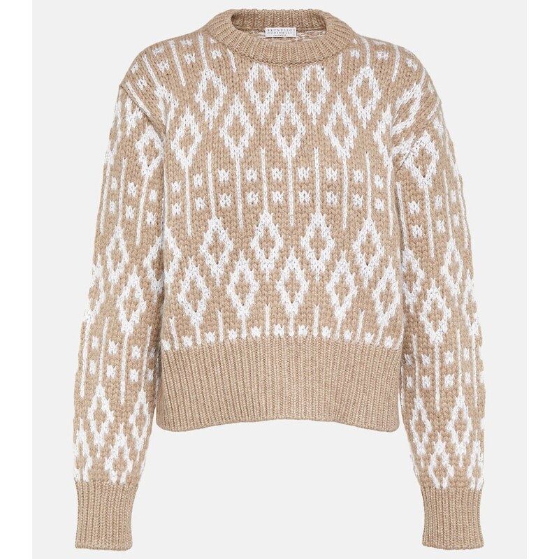 Brunello Cucinelli Jacquard cashmere sweater