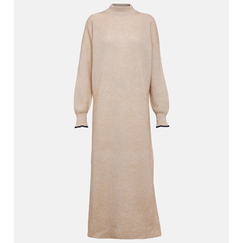 Brunello Cucinelli Alpaca and cotton midi dress