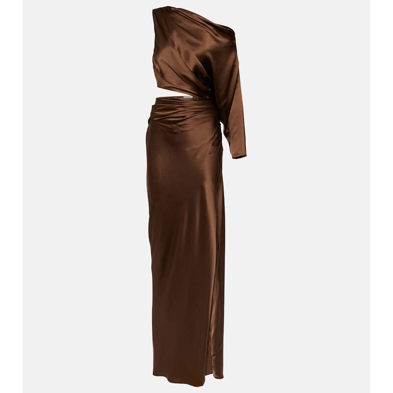 The Sei Draped one-shoulder silk gown