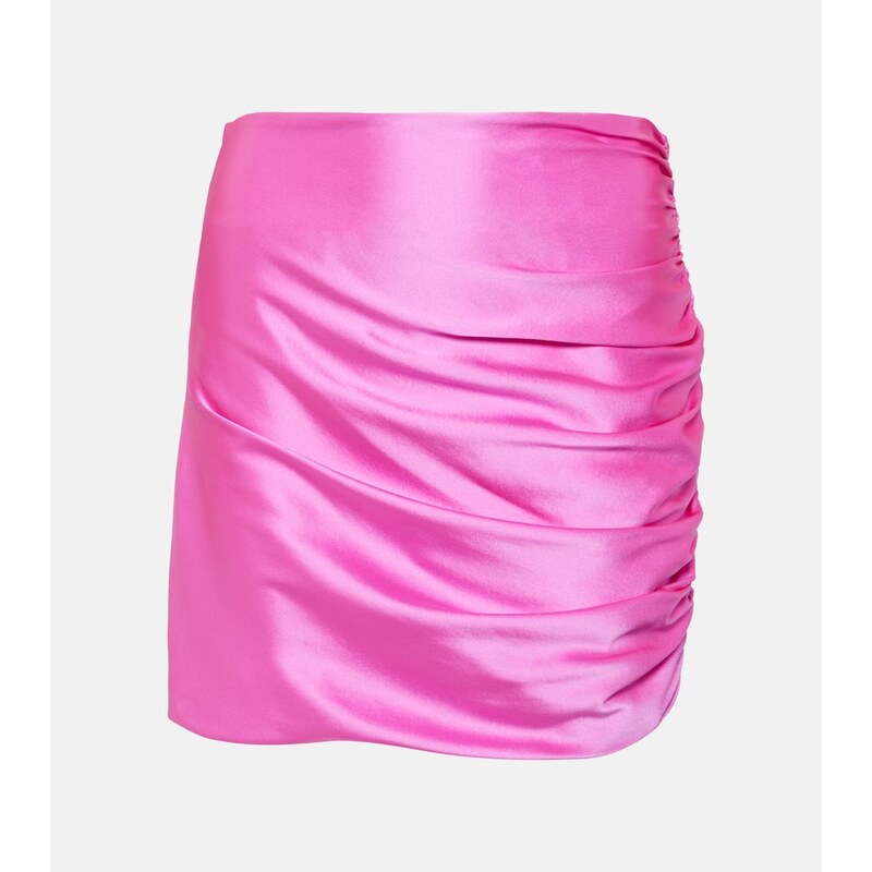 The Sei Ruched silk charmeuse miniskirt