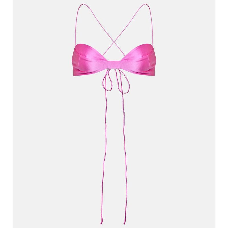 The Sei Silk charmeuse bra top