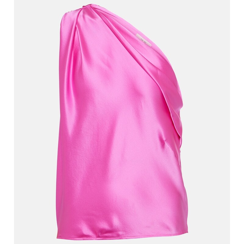 The Sei Draped silk satin top