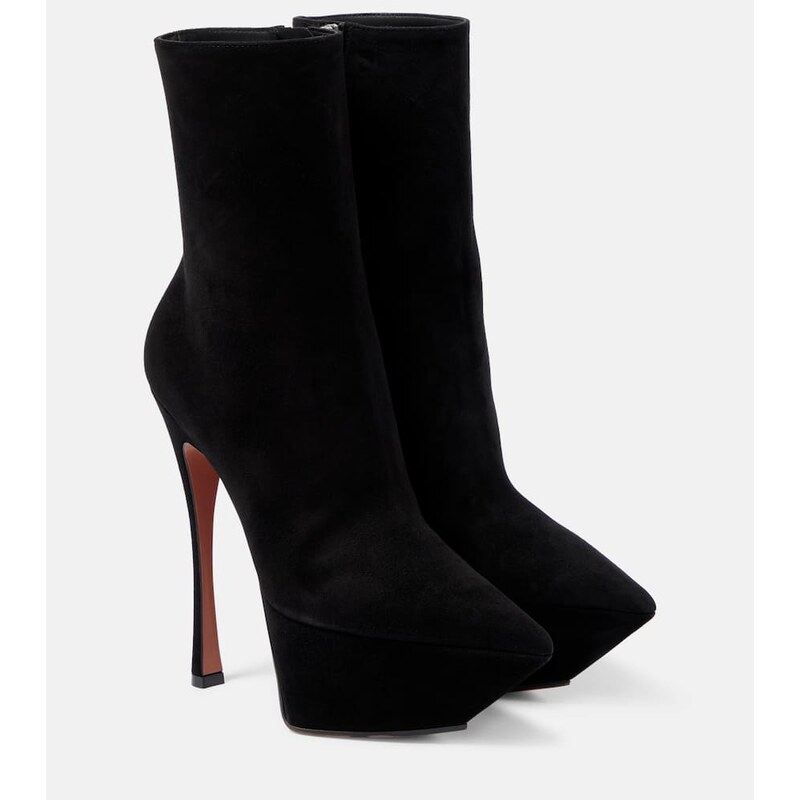 Amina Muaddi Yigit 150 suede ankle boots