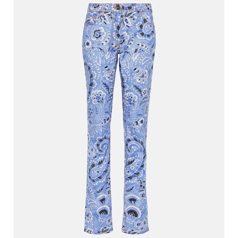 Etro High-rise printed skinny jeans