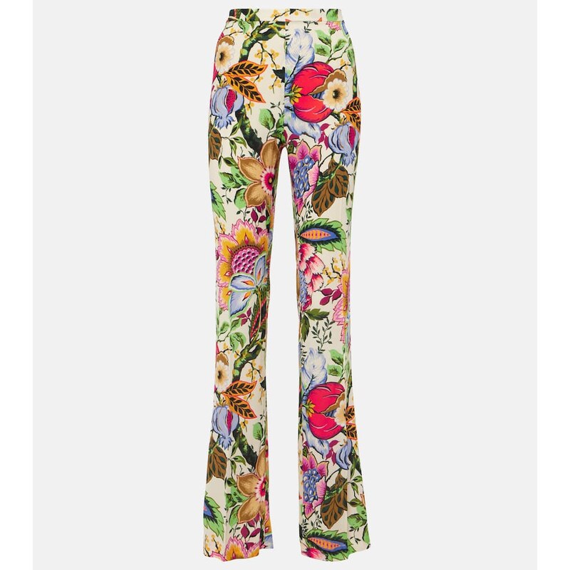 Etro High-rise floral straight pants