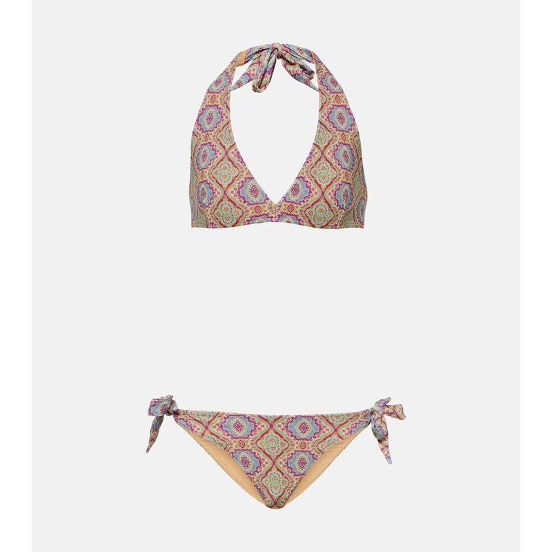 Etro Printed halterneck bikini