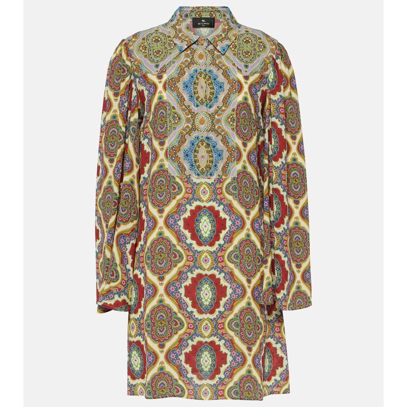 Etro Printed minidress v multicolour tisku