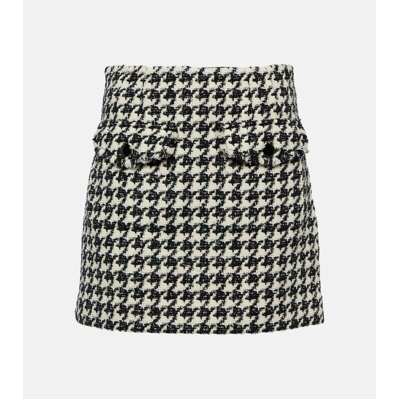 Veronica Beard Adriel houndstooth miniskirt