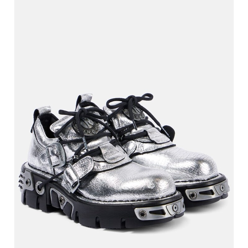 Rabanne x New Rock embellished leather boots