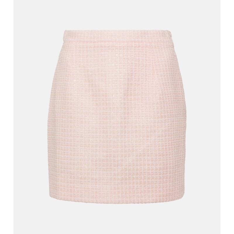 Alessandra Rich BouclÃ tweed miniskirt