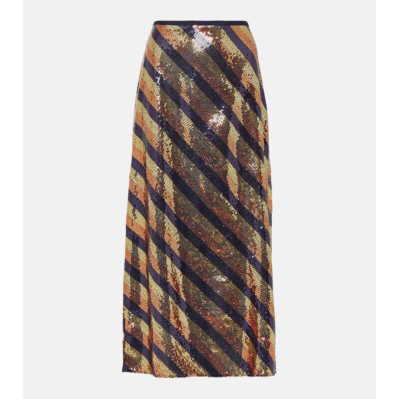 Rixo Kelly sequined midi skirt