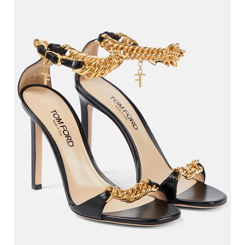 Tom Ford Zenith 105 chain-detail leather sandals