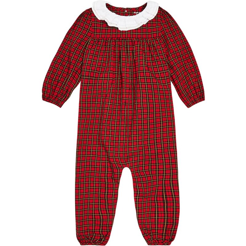 Polo Ralph Lauren Kids Baby checked cotton playsuit