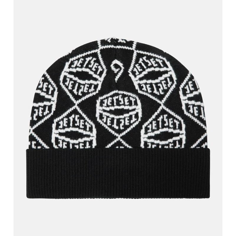 Jet Set Logo wool-blend beanie