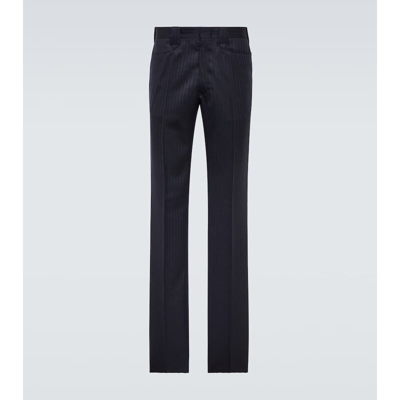 Maison Margiela Herringbone wool straight pants
