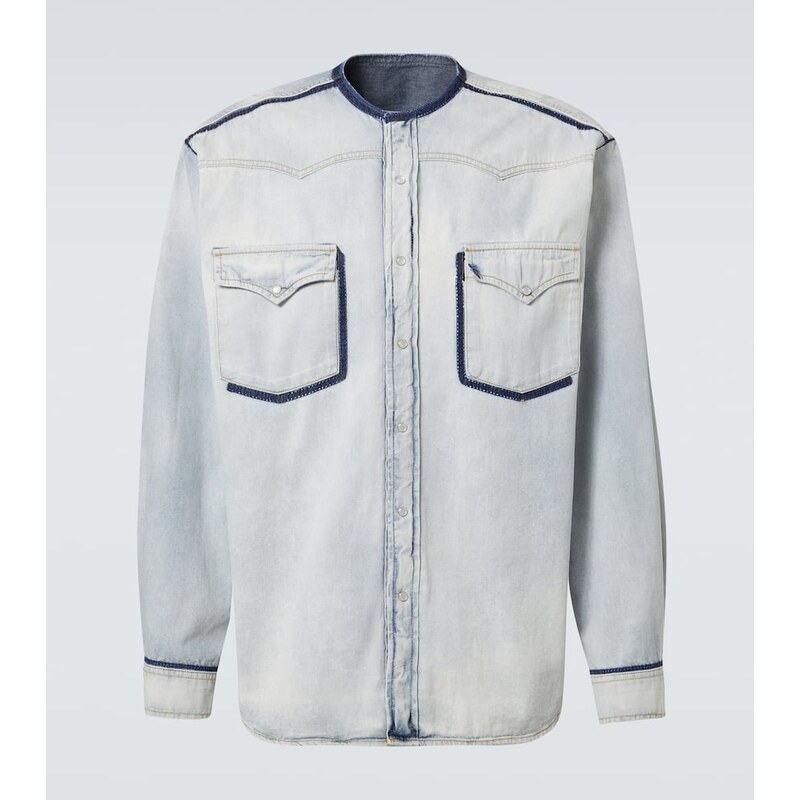 Maison Margiela Embellished denim overshirt