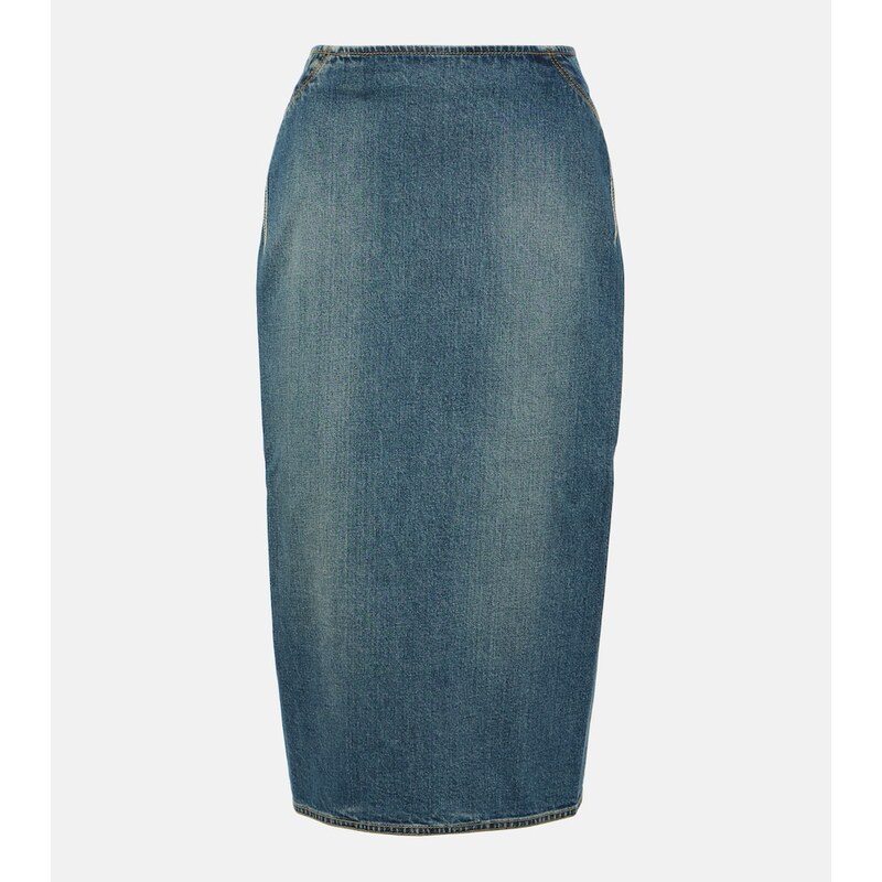 Alaïa Denim pencil skirt