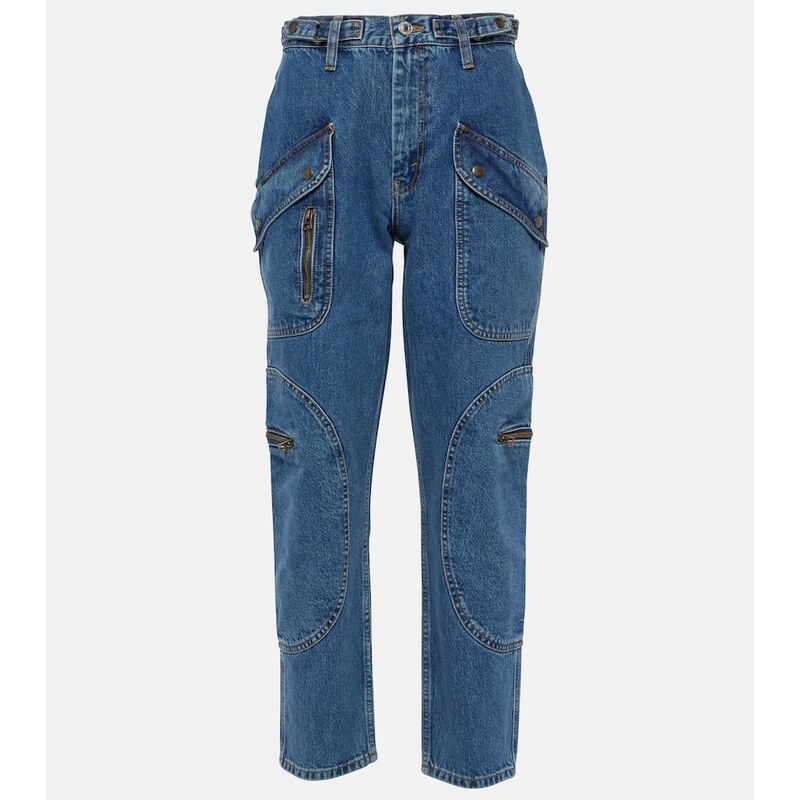 Re/Done Racer high-rise tapered cargo jeans