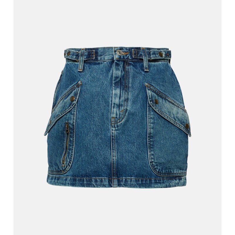 Re/Done Racer denim miniskirt