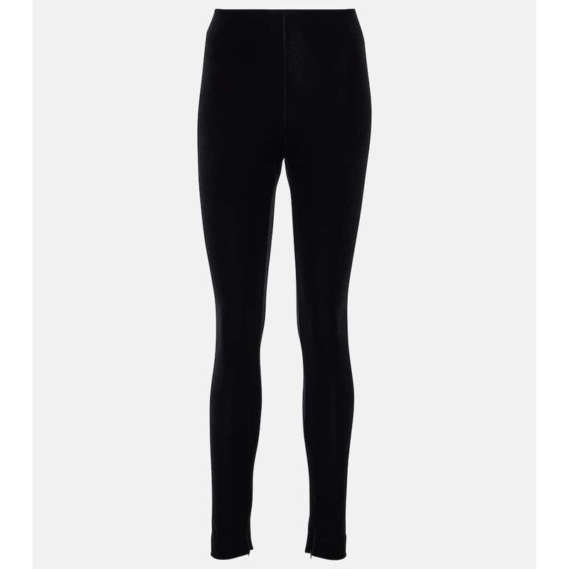 Wardrobe.NYC High-rise velvet leggings