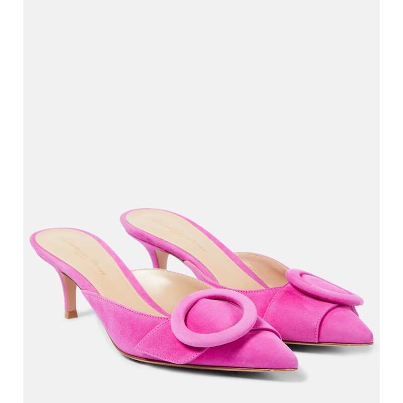 Gianvito Rossi Portofino suede mules