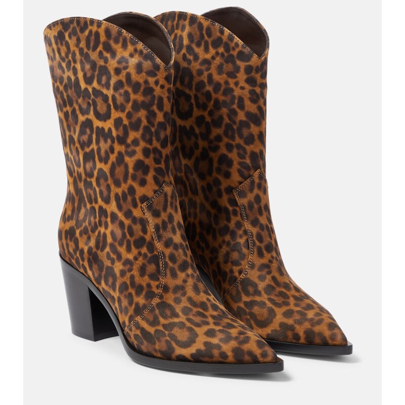 Gianvito Rossi Denver leopard-print leather boots