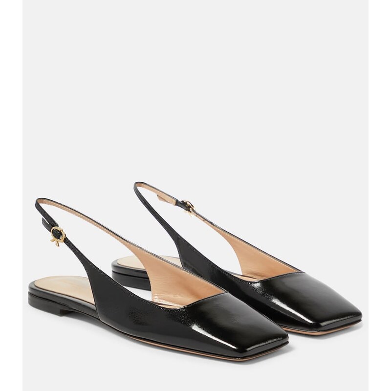 Gianvito Rossi Freeda leather slingback flats