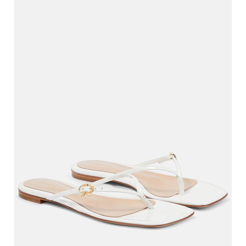 Gianvito Rossi Patent leather thong sandals