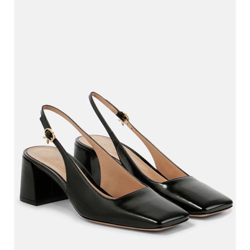 Gianvito Rossi Freeda leather slingback pumps