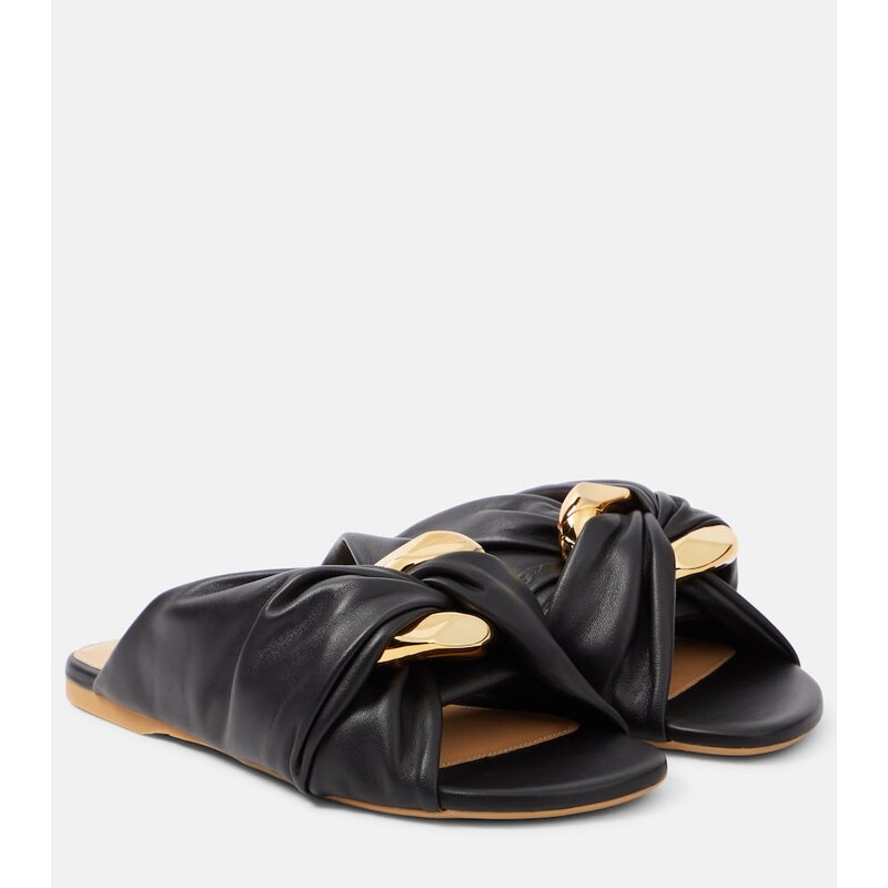 JW Anderson Corner leather slides