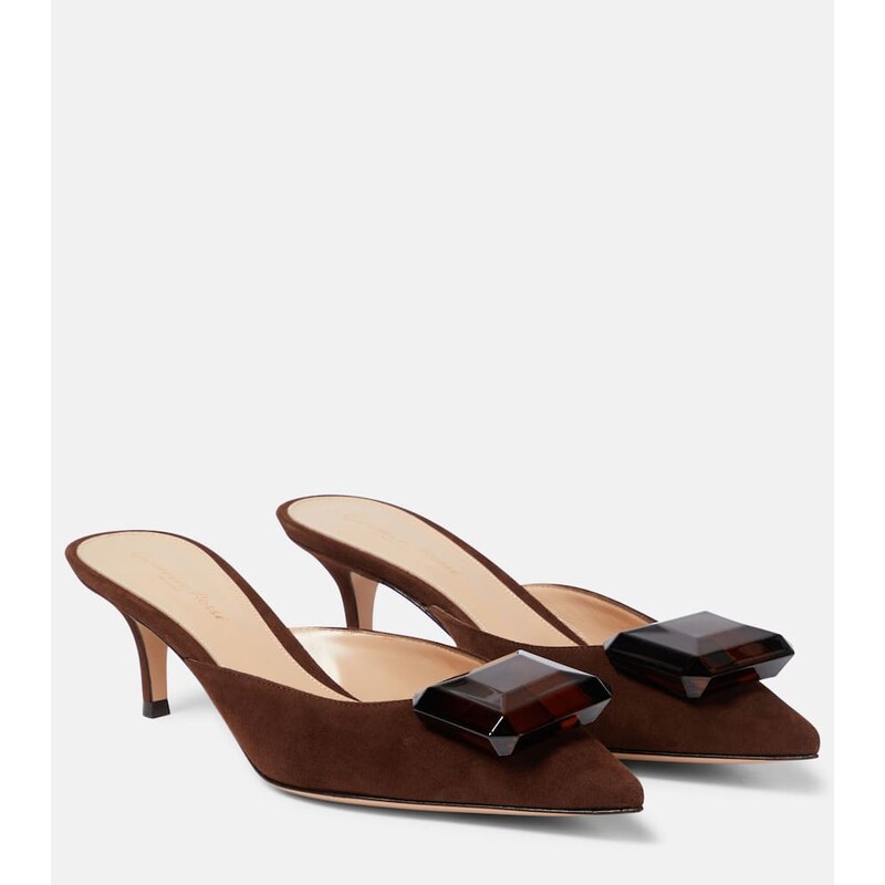 Gianvito Rossi Jaipur suede mules