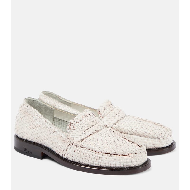 Marni Woven leather loafers