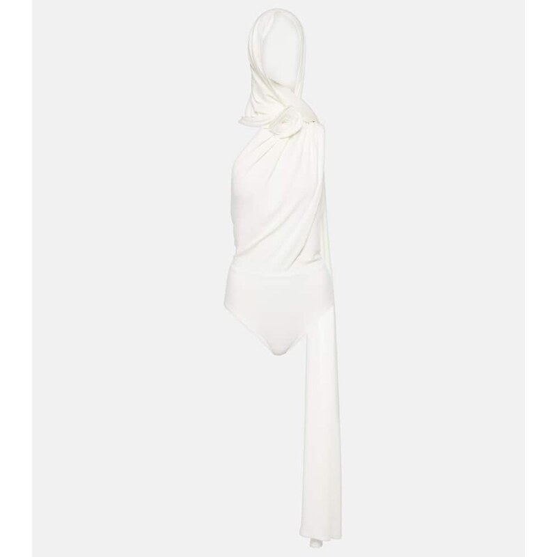 Magda Butrym Floral-appliquÃ hooded bodysuit