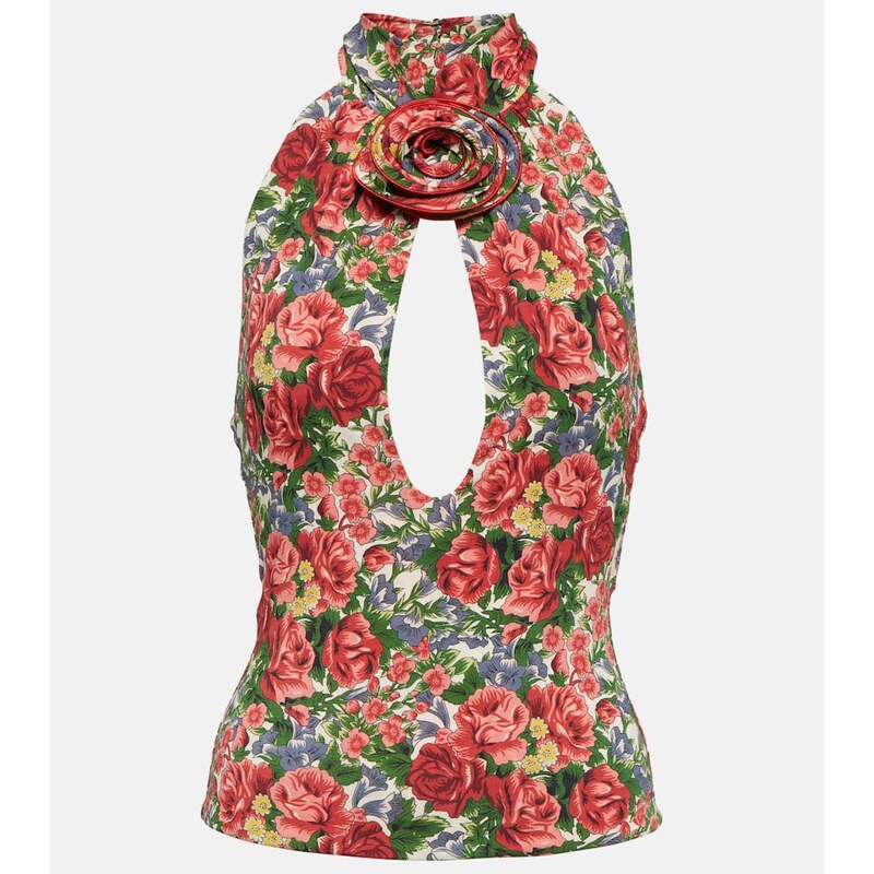 Magda Butrym Floral halterneck top