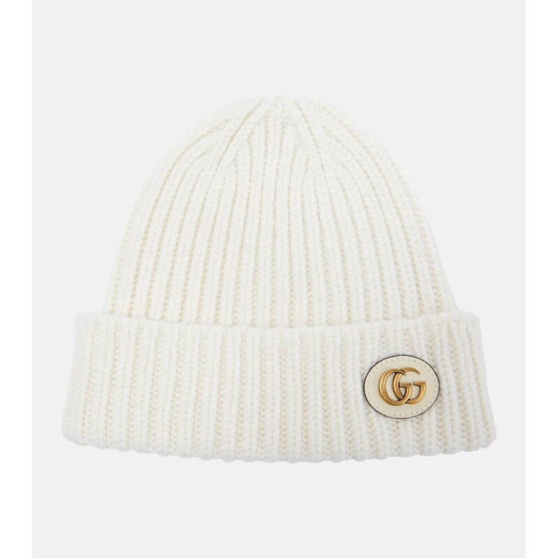 Gucci Wool and cashmere leather-trimmed beanie