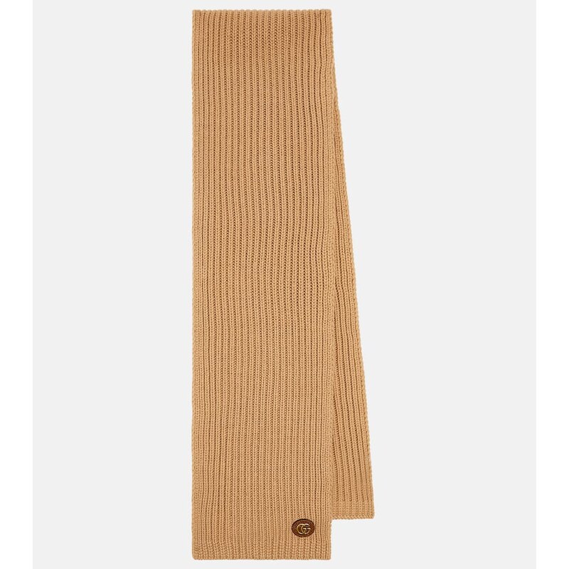 Gucci Ribbed-knit wool and cashmere scarf