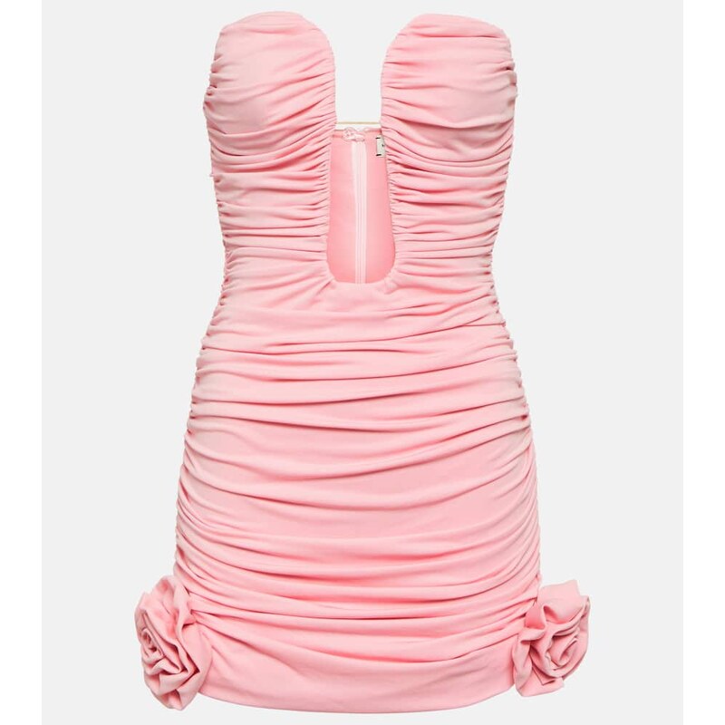 Magda Butrym Floral-appliquÃ ruched minidress