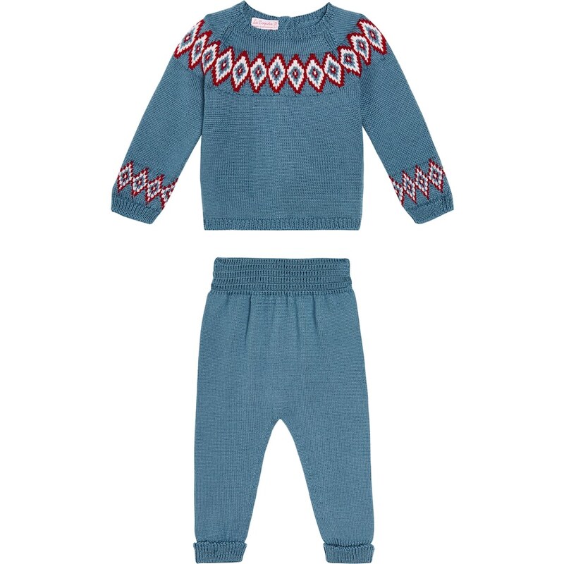 La Coqueta Baby set of wool cardigan and pants