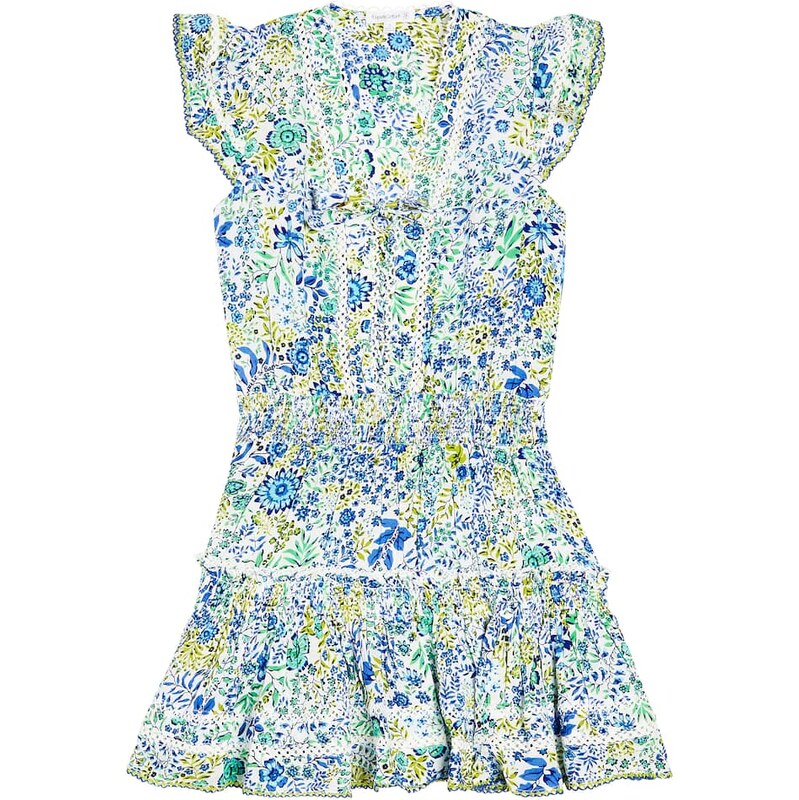 Poupette St Barth Kids Anais printed ruffled dress