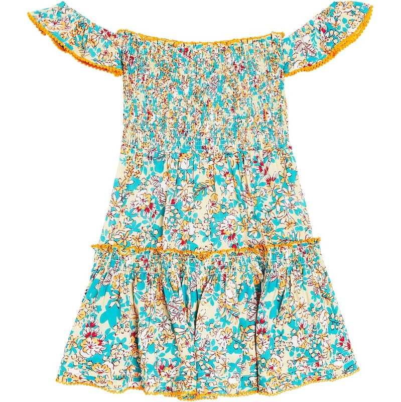 Poupette St Barth Kids Aurora floral off-shoulder dress