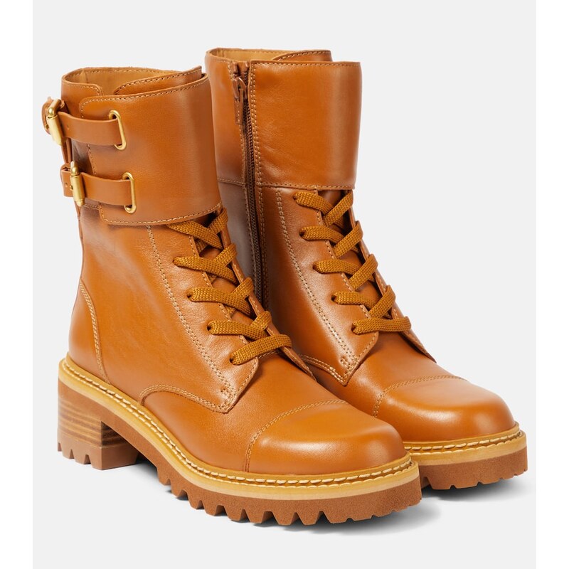 See By Chloé Mallory leather lace-up boots