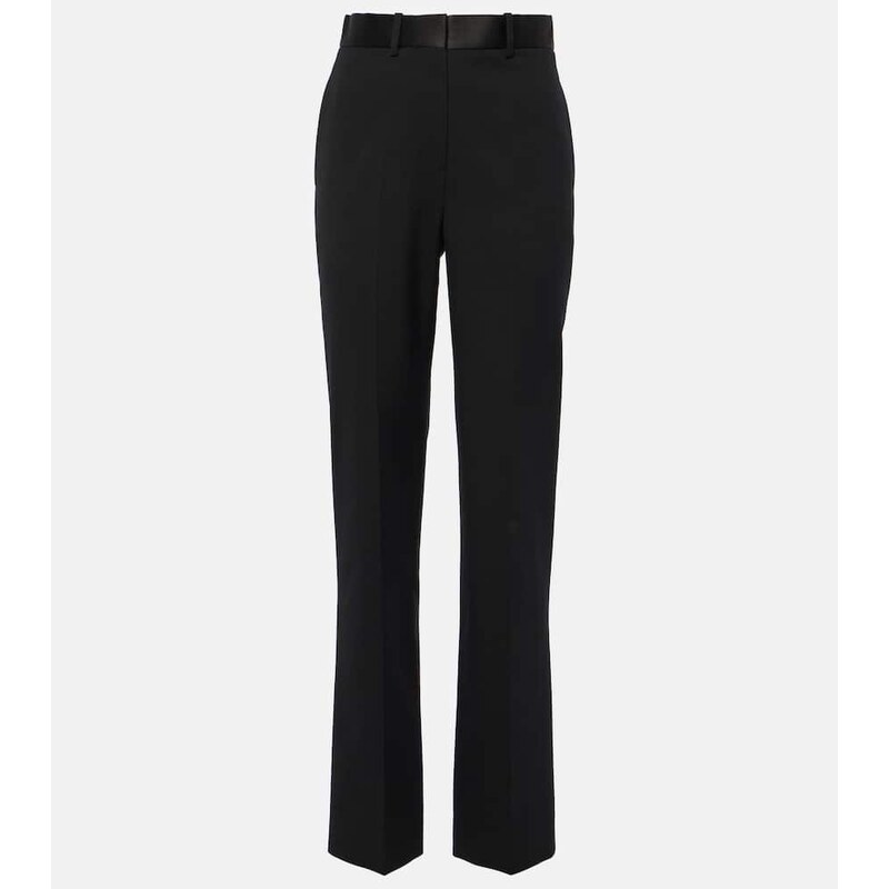 Victoria Beckham High-rise wool-blend straight pants